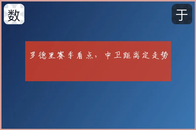 罗德里赛季看点，中卫距离定走势